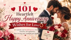101 Heartfelt Happy Anniversary Wishes for Love 💍