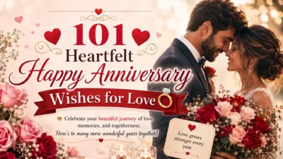 101 Heartfelt Happy Anniversary Wishes for Love 💍