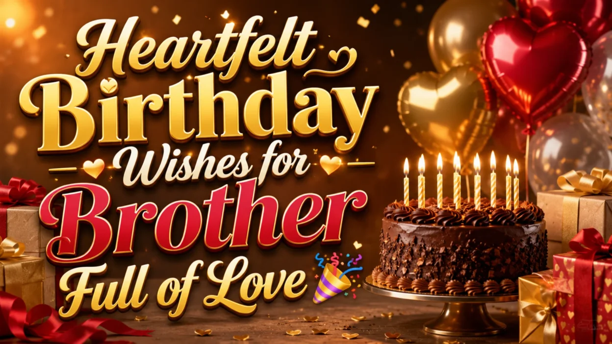 Heartfelt birthday wishes for brother filled with love, joy, balloons, and warm celebrations.