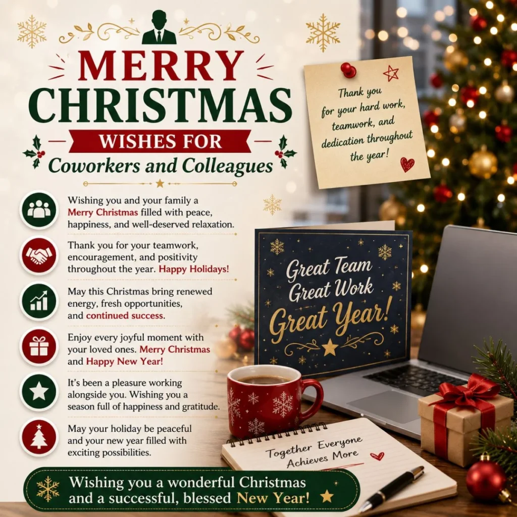 👨_💼 Merry Christmas Wishes for Coworkers and Colleagues