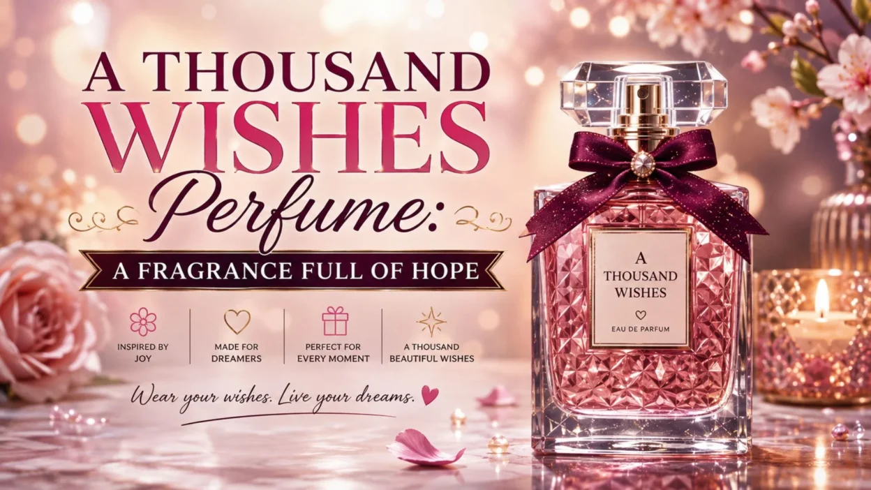 A Thousand Wishes perfume bottle with a dreamy floral design and hopeful message