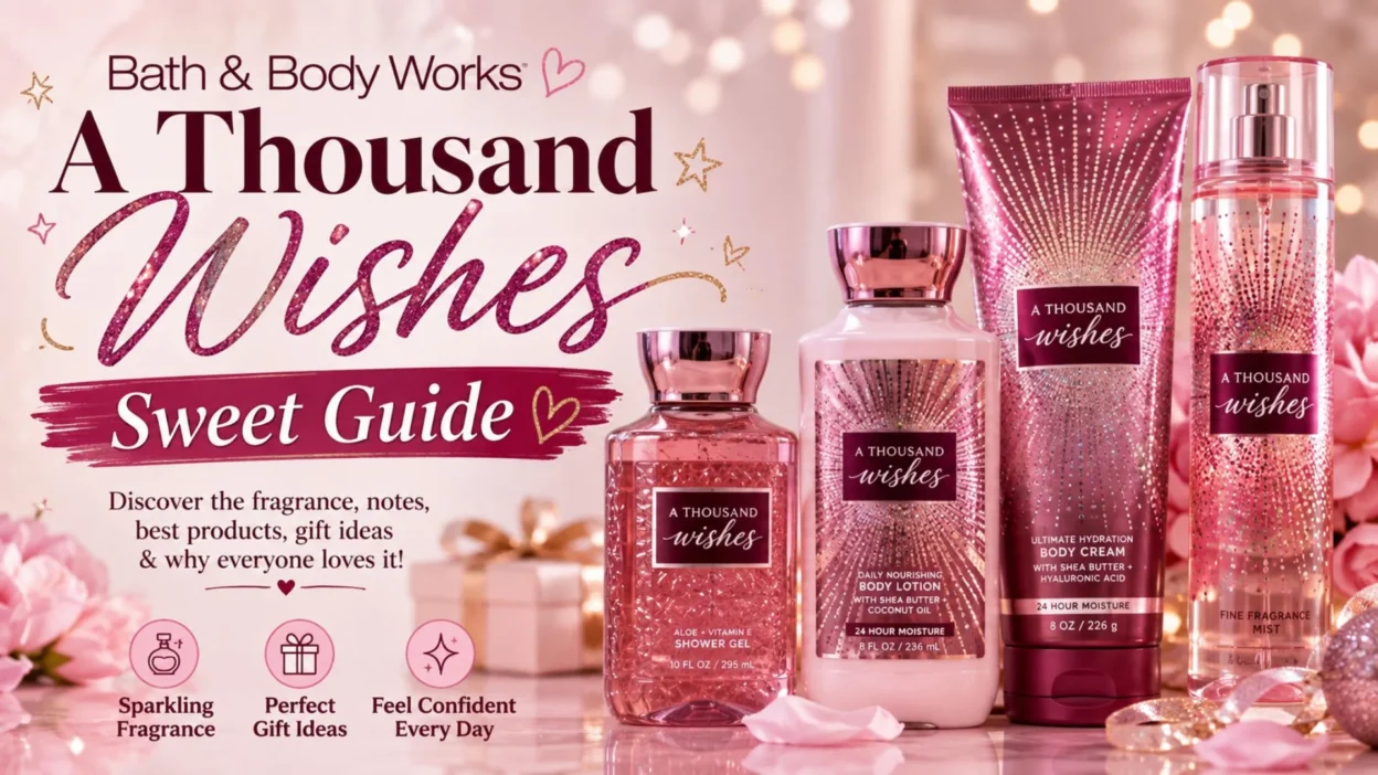 Bath and Body Works A Thousand Wishes Sweet Guide with fragrance and body care products