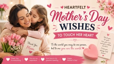 Heartfelt Mother’s Day wishes with a loving mother and daughter