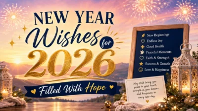 New Year Wishes for 2026 filled with hope, peace, joy, and fresh beginnings