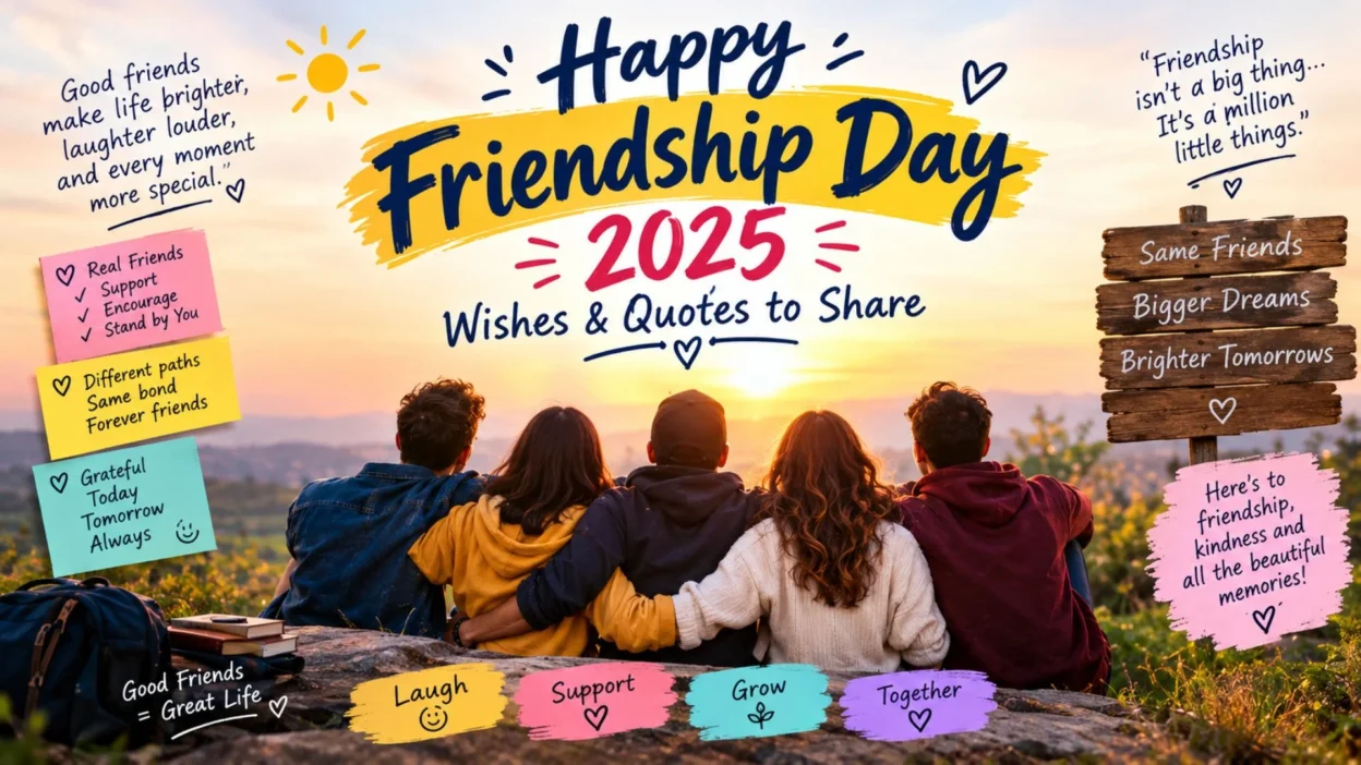 Happy Friendship Day 2025 wishes and quotes to share