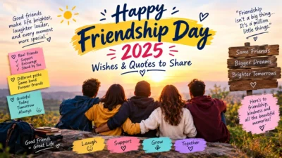 Happy Friendship Day 2025 wishes and quotes to share