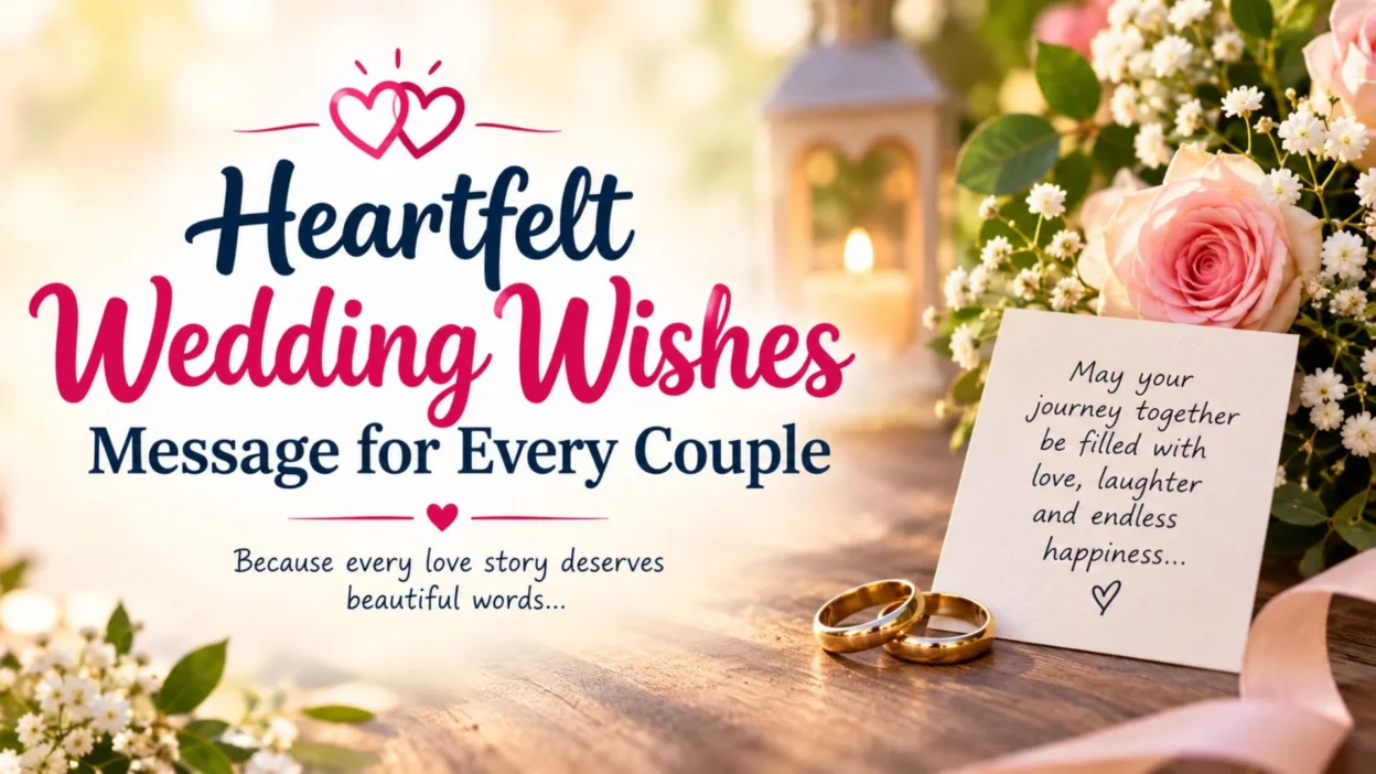 Heartfelt wedding wishes message for every couple with wedding rings