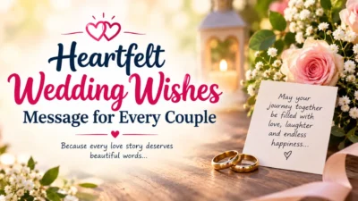 Heartfelt wedding wishes message for every couple with wedding rings