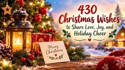 430 Christmas wishes to share love, joy, and holiday cheer with family and friends.