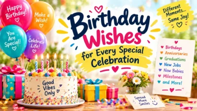 Birthday wishes for every special celebration